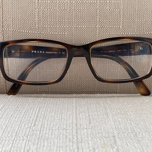 Prada Women Glasses Frame Brown Tortoise VPR 12L 53[]17 7WX-101 Made in Italy - Picture 5 of 11